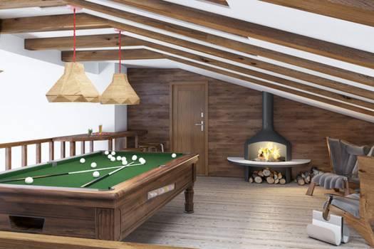 Convert an attic into a game room