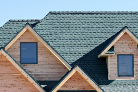 Green eco-friendly vs large format asphalt roofing shingles