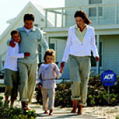 A family and their home are protected by ADT.