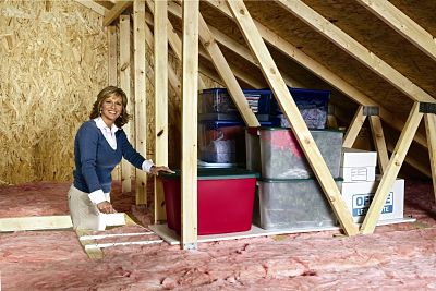 Attic modular storage unit additions by Attic Trac Plus Easy Access Storage System
