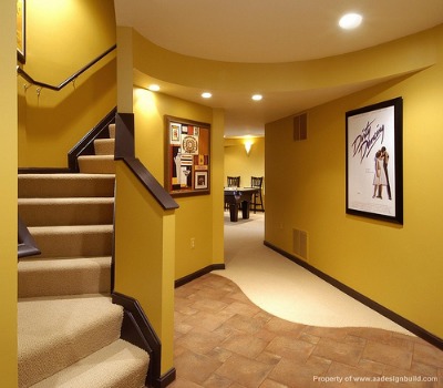 Lots of lighting is needed for basement remodeling for a vision disability. Photo by A&A Design Build Remodeling, Inc. on Flickr.