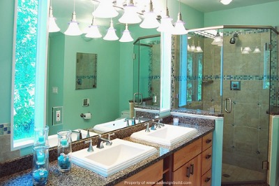 Include lots of lighting in a bathroom remodeling for a cognitive disability project. Photo by A&A Design Build Remodeling, Inc. on Flickr.
