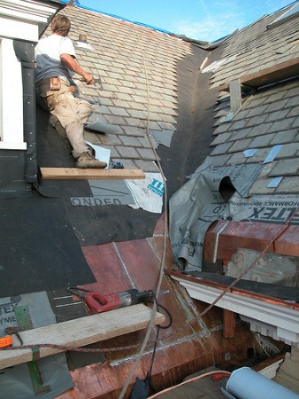 Roof valley flashing is the material placed into the valleys formed between two opposing sloped surfaces on your roof. 
