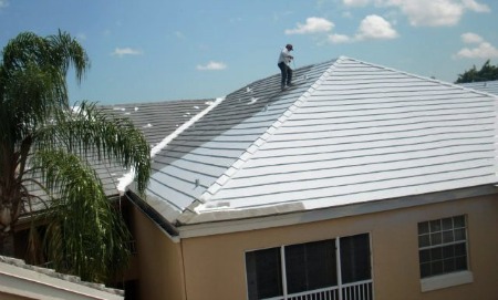 White reflective roofing