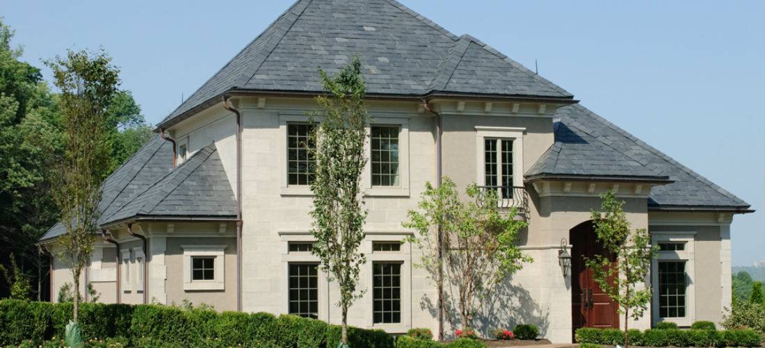 Natural slate roofing